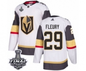 Women's Adidas Vegas Golden Knights #29 Marc-Andre Fleury Authentic White Away 2018 Stanley Cup Final NHL Jersey