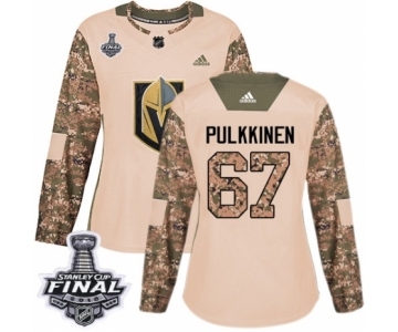 Women's Adidas Vegas Golden Knights #67 Teemu Pulkkinen Authentic Camo Veterans Day Practice 2018 Stanley Cup Final NHL Jersey