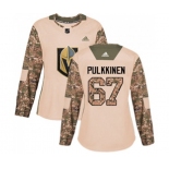 Women's Adidas Vegas Golden Knights #67 Teemu Pulkkinen Authentic Camo Veterans Day Practice NHL Jersey