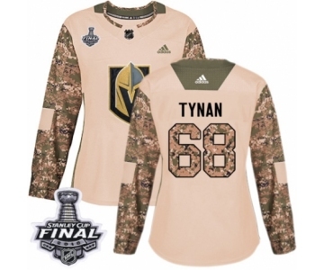 Women's Adidas Vegas Golden Knights #68 T.J. Tynan Authentic Camo Veterans Day Practice 2018 Stanley Cup Final NHL Jersey