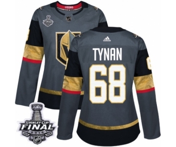 Women's Adidas Vegas Golden Knights #68 T.J. Tynan Authentic Gray Home 2018 Stanley Cup Final NHL Jersey