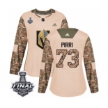 Women's Adidas Vegas Golden Knights #73 Brandon Pirri Authentic Camo Veterans Day Practice 2018 Stanley Cup Final NHL Jersey