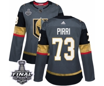 Women's Adidas Vegas Golden Knights #73 Brandon Pirri Authentic Gray Home 2018 Stanley Cup Final NHL Jersey