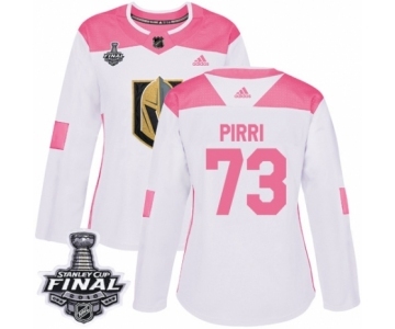 Women's Adidas Vegas Golden Knights #73 Brandon Pirri Authentic White-Pink Fashion 2018 Stanley Cup Final NHL Jersey