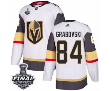 Women's Adidas Vegas Golden Knights #84 Mikhail Grabovski Authentic White Away 2018 Stanley Cup Final NHL Jersey