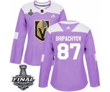 Women's Adidas Vegas Golden Knights #87 Vadim Shipachyov Authentic Purple Fights Cancer Practice 2018 Stanley Cup Final NHL Jersey