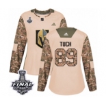 Women's Adidas Vegas Golden Knights #89 Alex Tuch Authentic Camo Veterans Day Practice 2018 Stanley Cup Final NHL Jersey