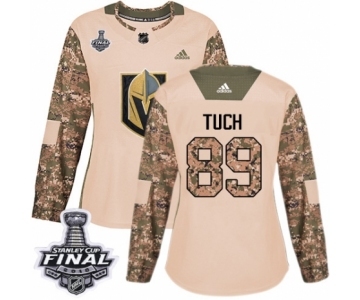 Women's Adidas Vegas Golden Knights #89 Alex Tuch Authentic Camo Veterans Day Practice 2018 Stanley Cup Final NHL Jersey