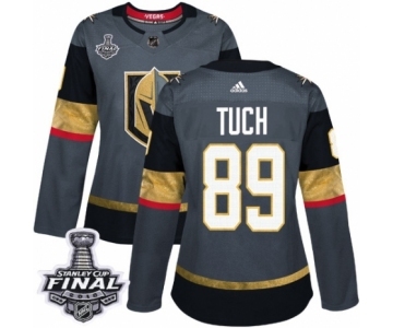 Women's Adidas Vegas Golden Knights #89 Alex Tuch Authentic Gray Home 2018 Stanley Cup Final NHL Jersey