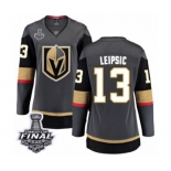 Women's Vegas Golden Knights #13 Brendan Leipsic Authentic Black Home Fanatics Branded Breakaway 2018 Stanley Cup Final NHL Jersey