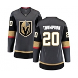 Women's Vegas Golden Knights #20 Paul Thompson Authentic Black Home Fanatics Branded Breakaway NHL Jersey