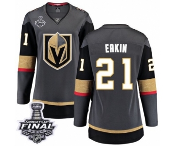 Women's Vegas Golden Knights #21 Cody Eakin Authentic Black Home Fanatics Branded Breakaway 2018 Stanley Cup Final NHL Jersey