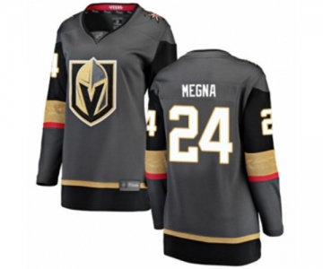 Women's Vegas Golden Knights #24 Jaycob Megna Authentic Black Home Fanatics Branded Breakaway Hockey Jersey