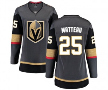 Women's Vegas Golden Knights #25 Stefan Matteau Authentic Black Home Fanatics Branded Breakaway NHL Jersey