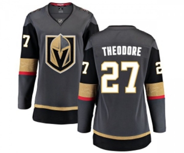 Women's Vegas Golden Knights #27 Shea Theodore Authentic Black Home Fanatics Branded Breakaway NHL Jersey