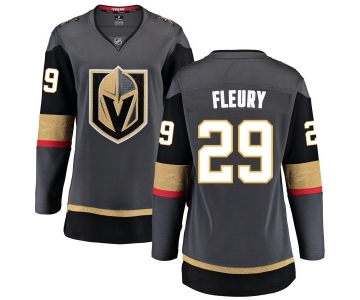 Women's Vegas Golden Knights #29 Marc-Andre Fleury Authentic Black Home Fanatics Branded Breakaway NHL Jersey