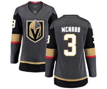 Women's Vegas Golden Knights #3 Brayden McNabb Authentic Black Home Fanatics Branded Breakaway NHL Jersey