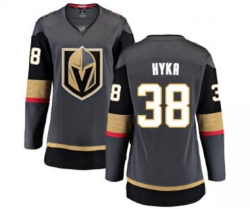 Women's Vegas Golden Knights #38 Tomas Hyka Authentic Black Home Fanatics Branded Breakaway NHL Jersey