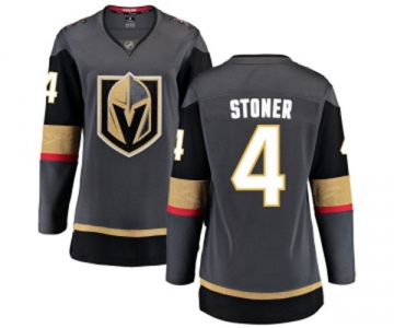 Women's Vegas Golden Knights #4 Clayton Stoner Authentic Black Home Fanatics Branded Breakaway NHL Jersey