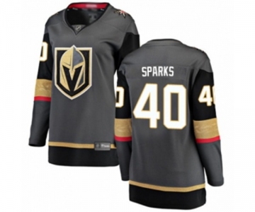 Women's Vegas Golden Knights #40 Garret Sparks Authentic Black Home Fanatics Branded Breakaway Hockey Jersey