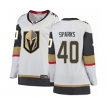 Women's Vegas Golden Knights #40 Garret Sparks Authentic White Away Fanatics Branded Breakaway Hockey Jersey