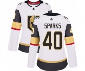 Women's Vegas Golden Knights #40 Garret Sparks Authentic White Away Hockey Jersey