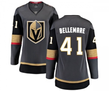 Women's Vegas Golden Knights #41 Pierre-Edouard Bellemare Authentic Black Home Fanatics Branded Breakaway NHL Jersey