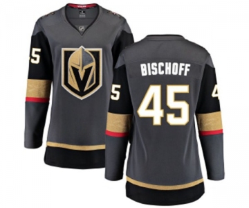 Women's Vegas Golden Knights #45 Jake Bischoff Authentic Black Home Fanatics Branded Breakaway NHL Jersey