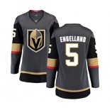 Women's Vegas Golden Knights #5 Deryk Engelland Authentic Black Home Fanatics Branded Breakaway NHL Jersey