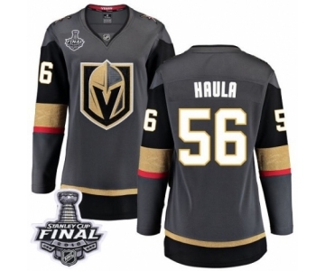 Women's Vegas Golden Knights #56 Erik Haula Authentic Black Home Fanatics Branded Breakaway 2018 Stanley Cup Final NHL Jersey