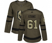 Women's Vegas Golden Knights #61 Mark Stone Authentic Green Salute to Service Hockey Jersey