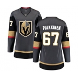 Women's Vegas Golden Knights #67 Teemu Pulkkinen Authentic Black Home Fanatics Branded Breakaway NHL Jersey