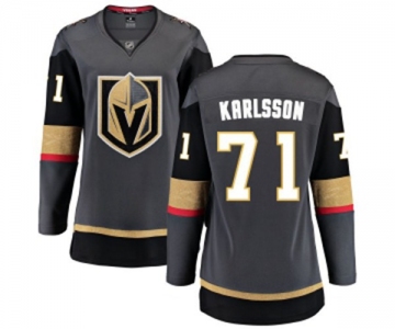 Women's Vegas Golden Knights #71 William Karlsson Authentic Black Home Fanatics Branded Breakaway NHL Jersey