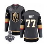 Women's Vegas Golden Knights #77 Brad Hunt Authentic Black Home Fanatics Branded Breakaway 2018 Stanley Cup Final NHL Jersey