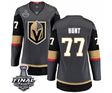 Women's Vegas Golden Knights #77 Brad Hunt Authentic Black Home Fanatics Branded Breakaway 2018 Stanley Cup Final NHL Jersey