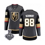 Women's Vegas Golden Knights #88 Nate Schmidt Authentic Black Home Fanatics Branded Breakaway 2018 Stanley Cup Final NHL Jersey