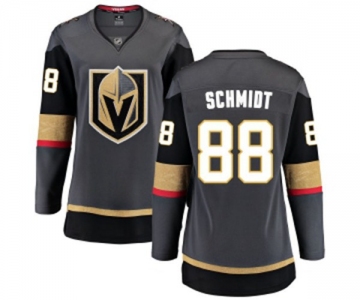 Women's Vegas Golden Knights #88 Nate Schmidt Authentic Black Home Fanatics Branded Breakaway NHL Jersey