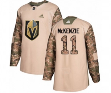 Youth Adidas Vegas Golden Knights #11 Curtis McKenzie Authentic Camo Veterans Day Practice NHL Jersey