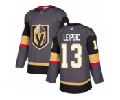 Youth Adidas Vegas Golden Knights #13 Brendan Leipsic Authentic Gray Home NHL Jersey