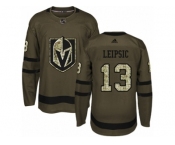 Youth Adidas Vegas Golden Knights #13 Brendan Leipsic Authentic Green Salute to Service NHL Jersey