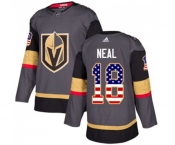 Youth Adidas Vegas Golden Knights #18 James Neal Authentic Gray USA Flag Fashion NHL Jersey