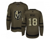 Youth Adidas Vegas Golden Knights #18 James Neal Authentic Green Salute to Service NHL Jersey