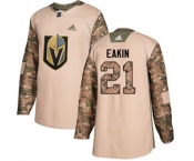 Youth Adidas Vegas Golden Knights #21 Cody Eakin Authentic Camo Veterans Day Practice NHL Jersey