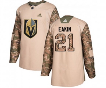 Youth Adidas Vegas Golden Knights #21 Cody Eakin Authentic Camo Veterans Day Practice NHL Jersey