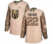 Youth Adidas Vegas Golden Knights #22 Nick Holden Authentic Camo Veterans Day Practice NHL Jersey