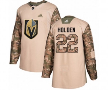 Youth Adidas Vegas Golden Knights #22 Nick Holden Authentic Camo Veterans Day Practice NHL Jersey