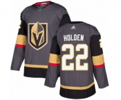 Youth Adidas Vegas Golden Knights #22 Nick Holden Authentic Gray Home NHL Jersey