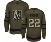 Youth Adidas Vegas Golden Knights #22 Nick Holden Authentic Green Salute to Service NHL Jersey