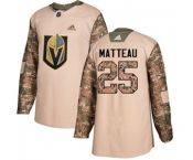 Youth Adidas Vegas Golden Knights #25 Stefan Matteau Authentic Camo Veterans Day Practice NHL Jersey