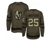 Youth Adidas Vegas Golden Knights #25 Stefan Matteau Authentic Green Salute to Service NHL Jersey